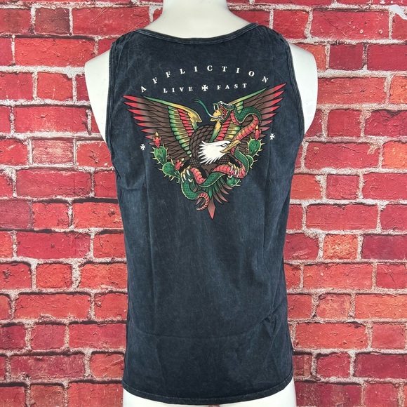 Affliction Black Label Men's Eagle Graphic Tank Top - Multiple Sizes- Black -NWT - Picture 6 of 10